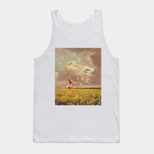 Over Sunflowers Tank Top